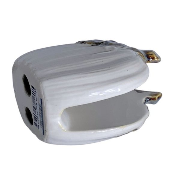 Napkin Holder Autumn White Pumpkin Hand Painted Ceramic Harvest Kitchen Accent - Picture 7 of 16